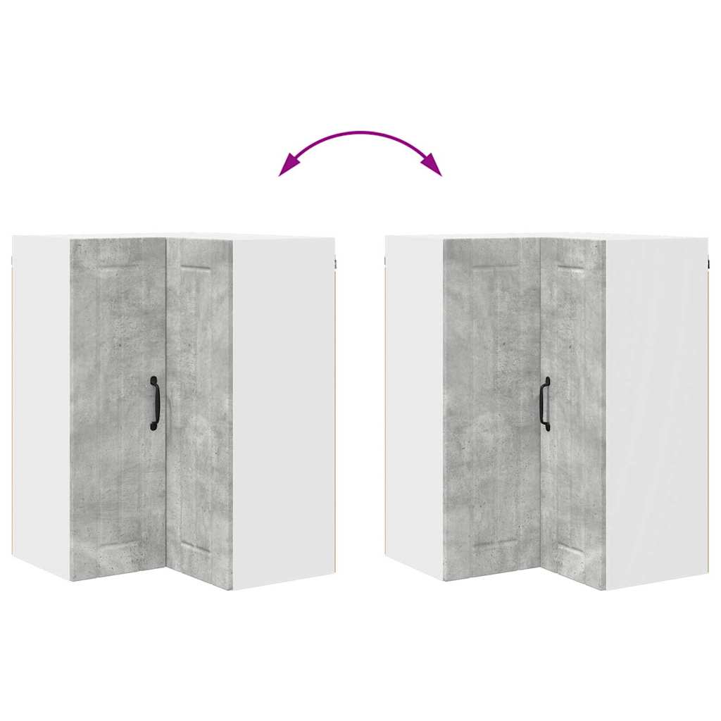 vidaXL Κρεμαστό ντουλάπι κουζίνας Σκυρόδεμα Γκρι 57 x 57 x 80 εκ.