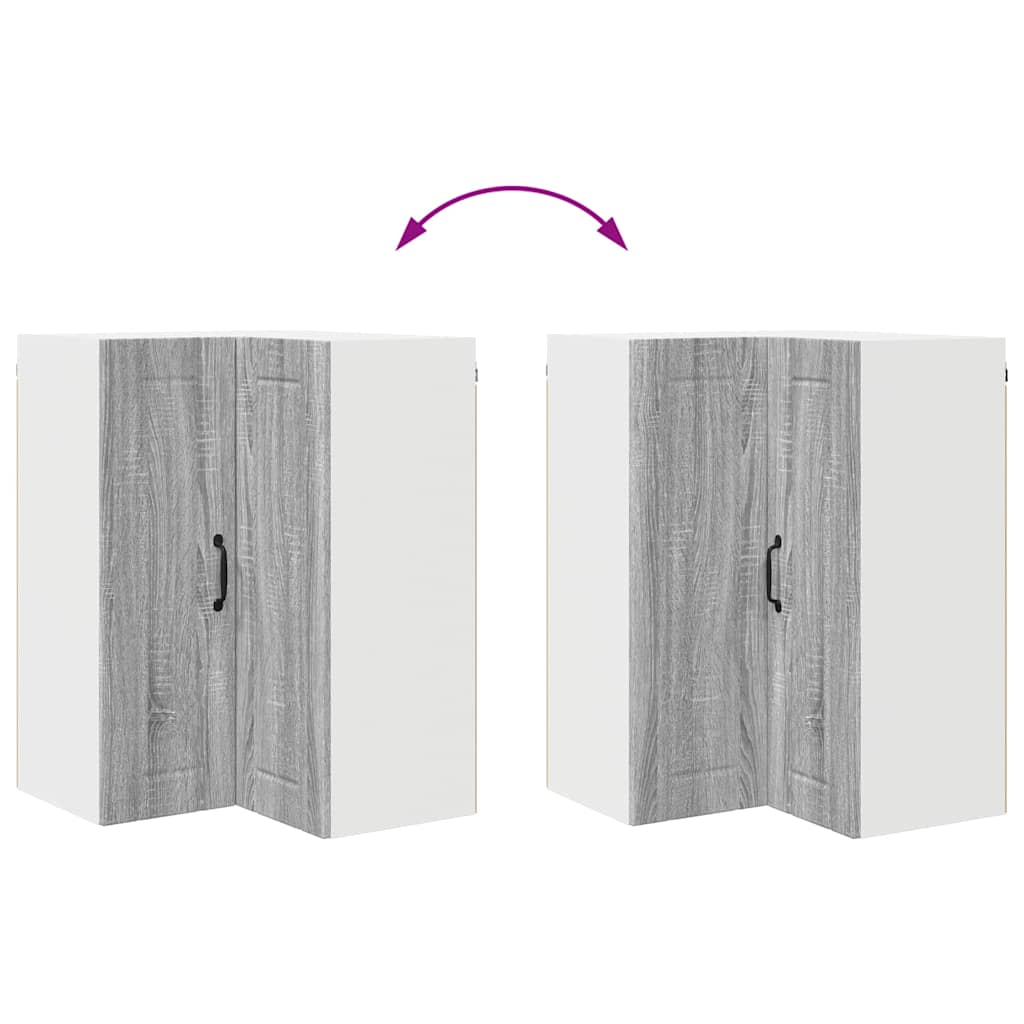 vidaXL Κρεμαστό ντουλάπι κουζίνας Γκρίζο Σονομα 57 x 57 x 80 εκ.