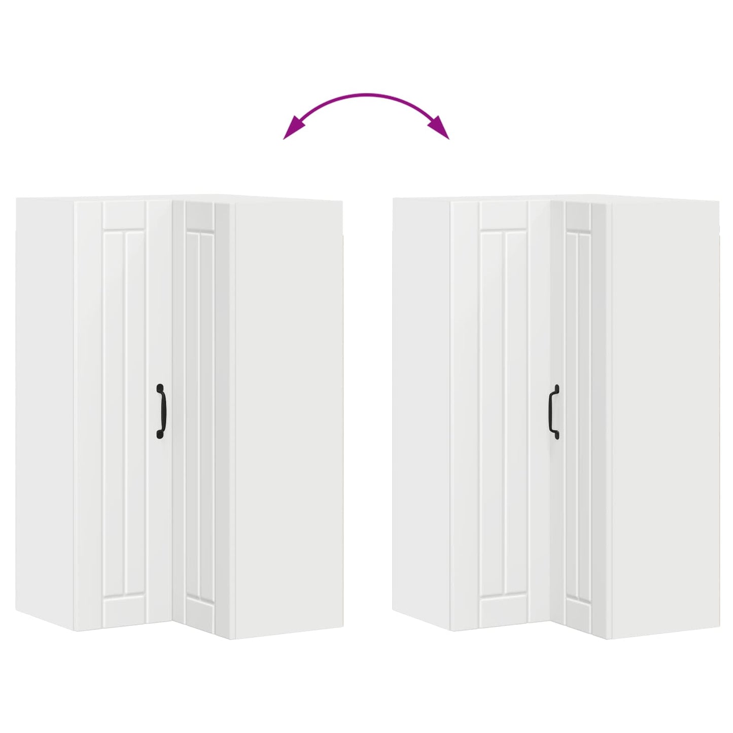 vidaXL Ντουλάπα Κουζίνας Λευκό 57 x 57 x 100 εκ. Επεξεργασμένο ξύλο