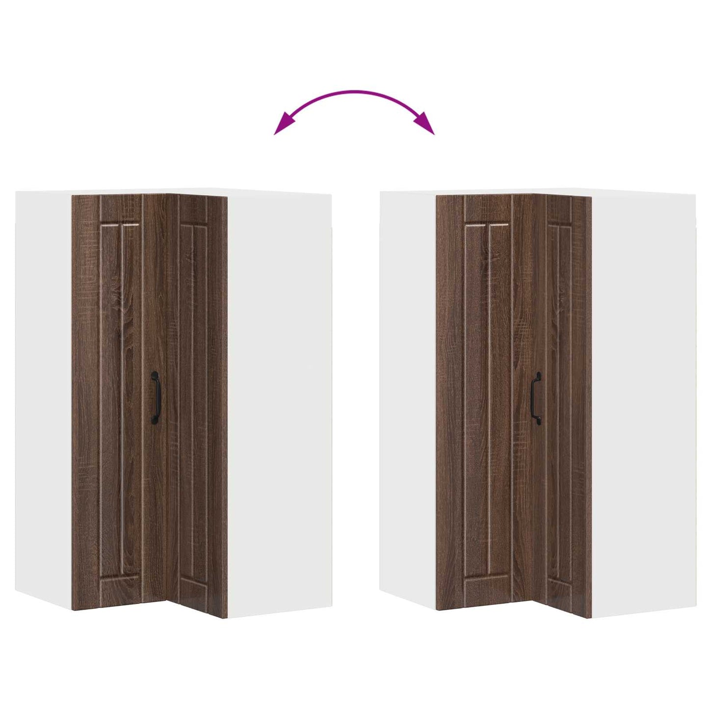 vidaXL Ντουλάπα Γωνίας LUCCA Καφέ Ξύλο Δρυός 57 x 57 x 100 εκ.
