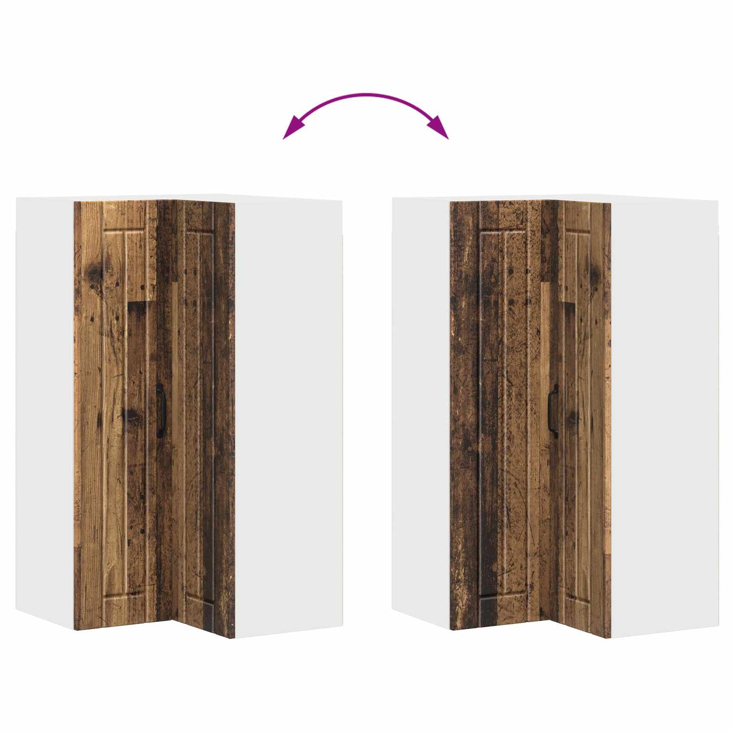 vidaXL Ντουλάπα Κουζίνας Παλιό ξύλο 57 x 57 x 100 εκ.