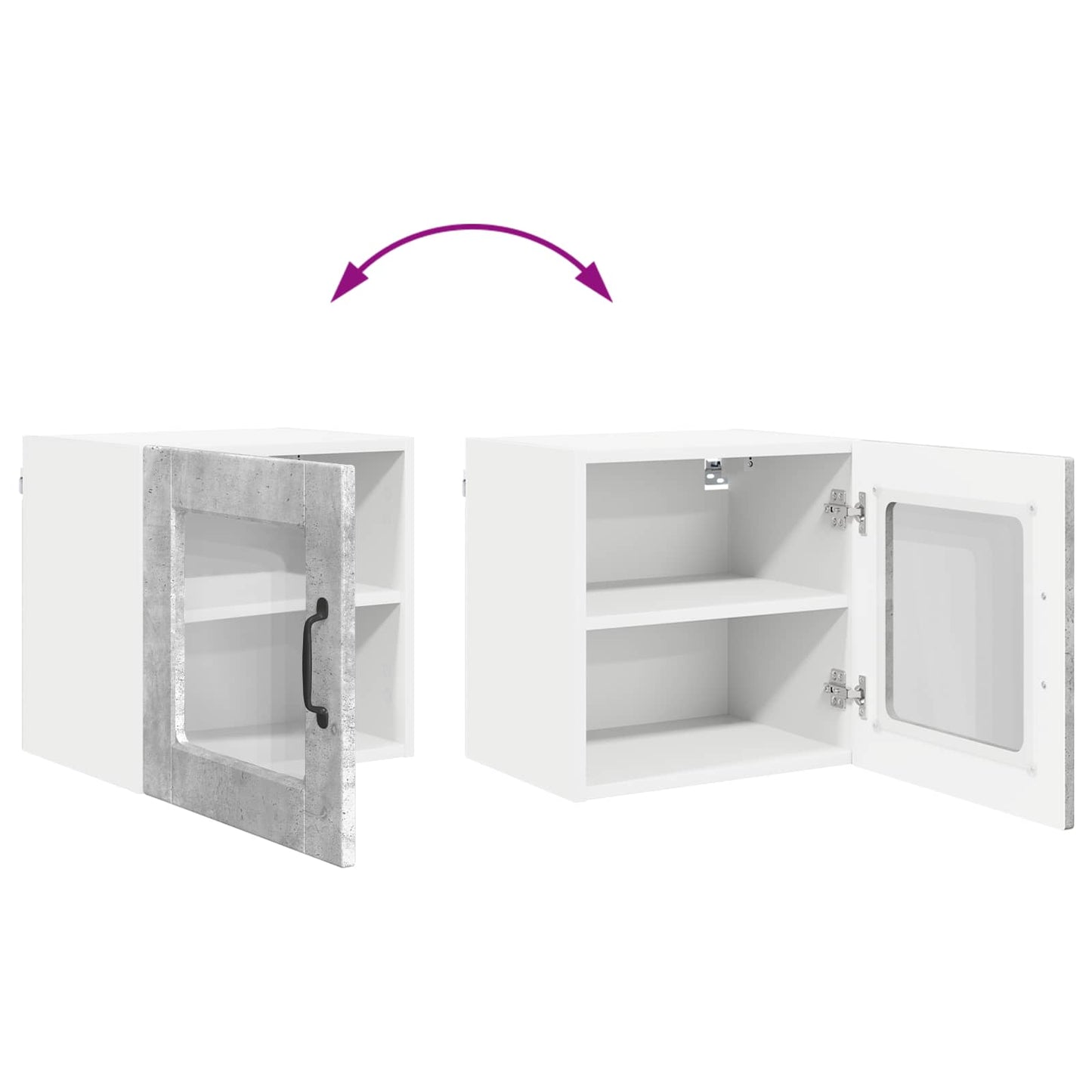 vidaXL Ραφιέρα τοίχου Σκυρόδεμα Γκρι 40 x 31 x 40 εκ.