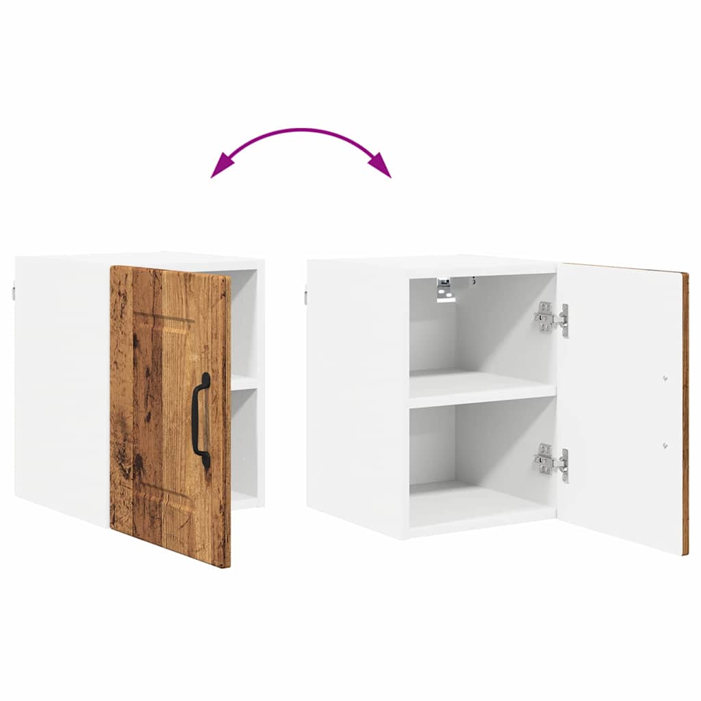 vidaXL Κρεμαστό ντουλάπι κουζίνας με ράφι Παλιό Ξύλο 30 x 31 x 40 εκ.