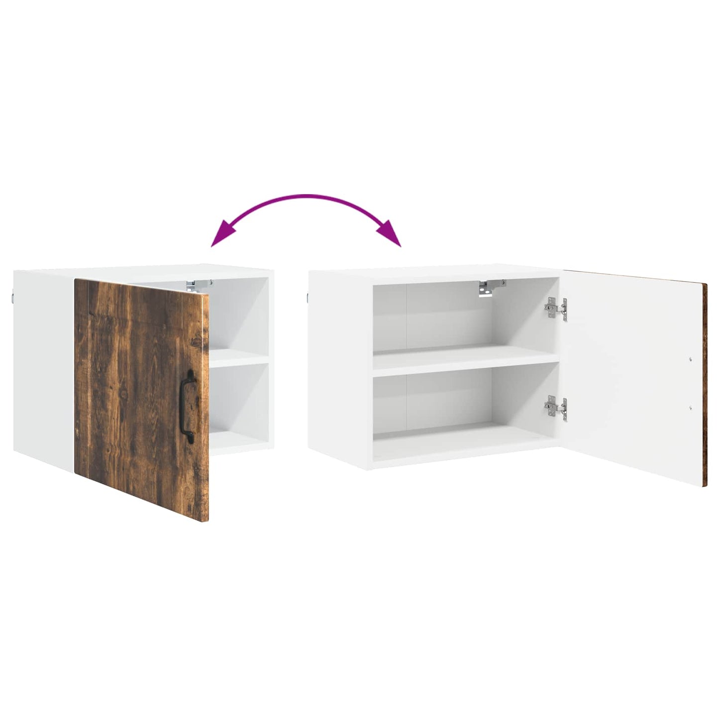 vidaXL Ντουλάπα Κουζίνας με ράφι Καπνιστό Δρύς 50 x 31 x 40 εκ.