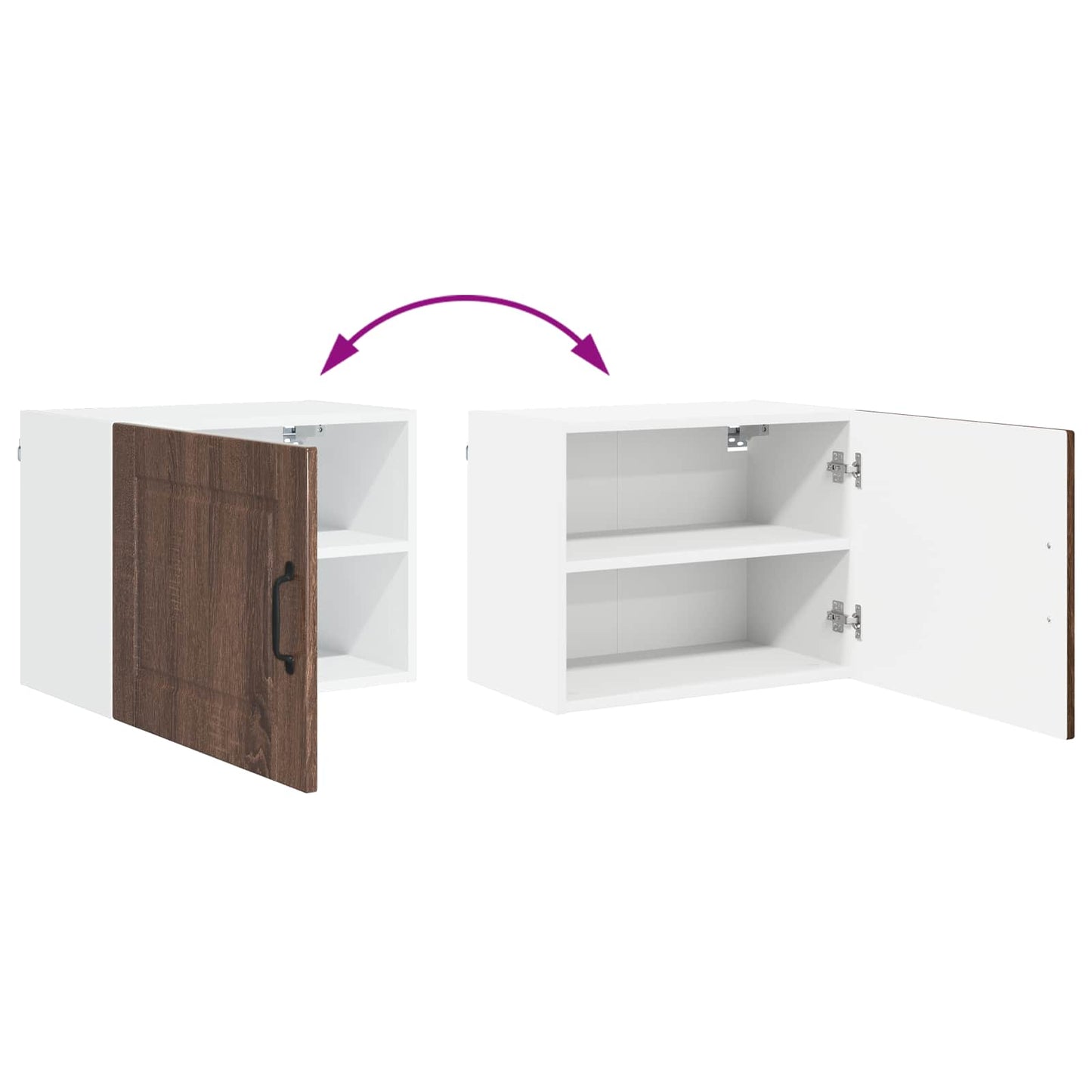 vidaXL Ντουλάπα Τοίχου 2 pcs Καφέ δρυς 50 x 31 x 40 εκ.