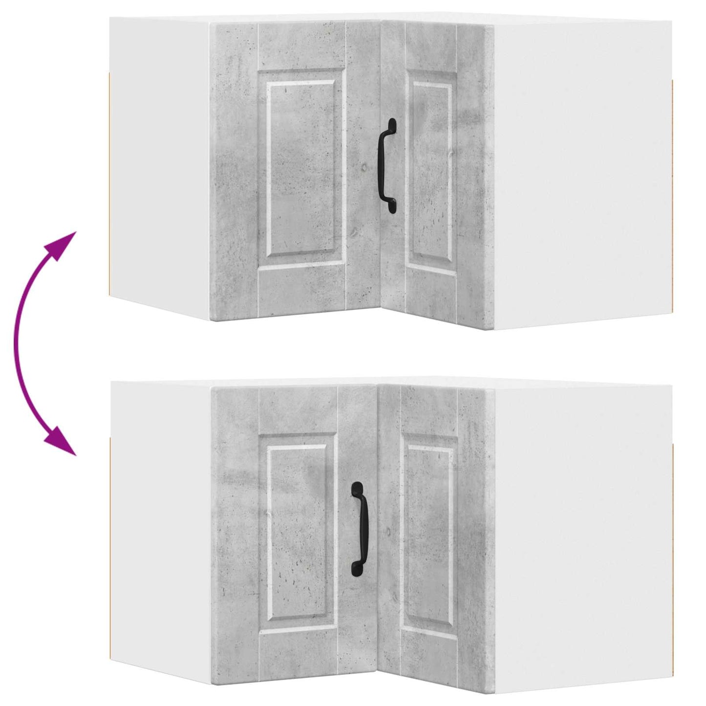 vidaXL Ντουλάπα Κουζίνας με ράφι Σκυρόδεμα Γκρι 57 x 57 x 40 εκ.