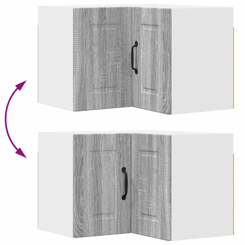 vidaXL Κρεμαστό ντουλάπι κουζίνας Γκρίζο Σονομα 57 x 57 x 40 εκ.