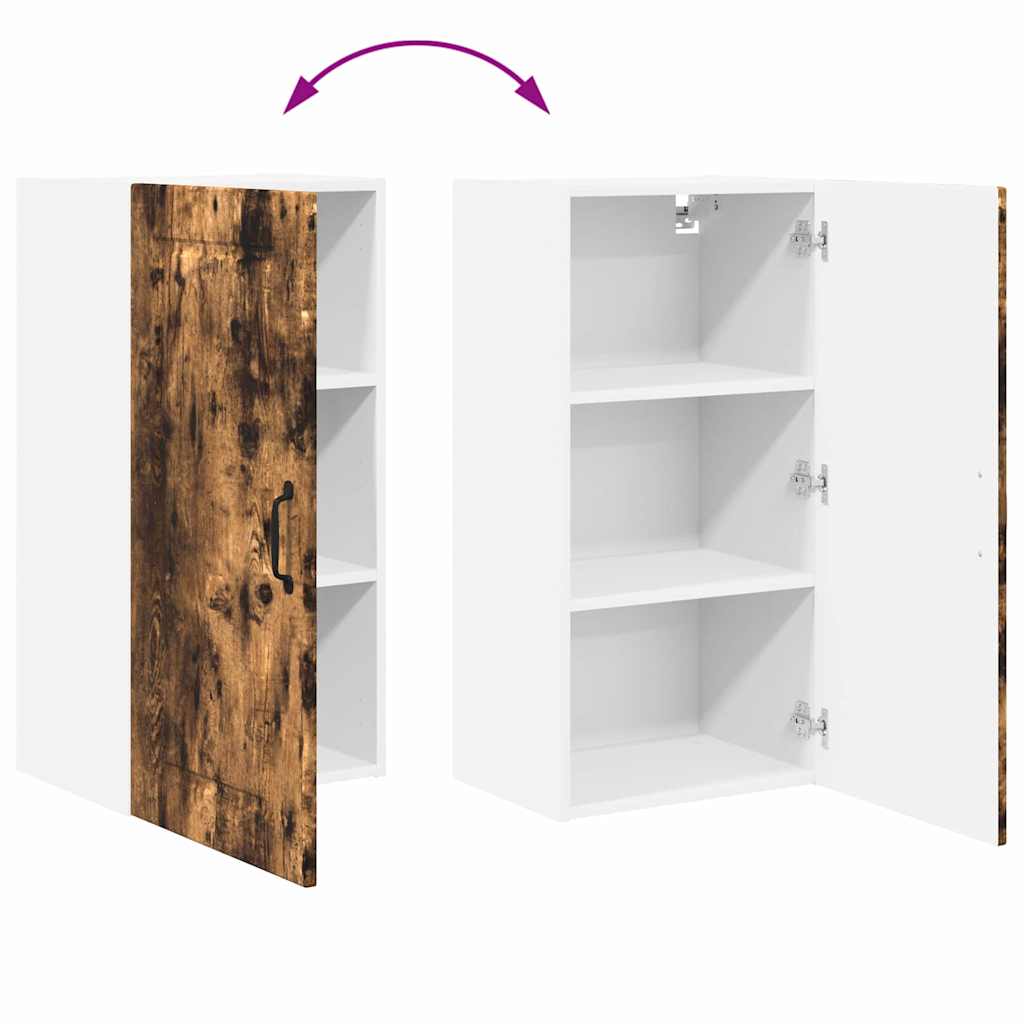 vidaXL Κρεμαστό ντουλάπι κουζίνας Καπνιστό Δρύς 40 x 31 x 80 εκ.