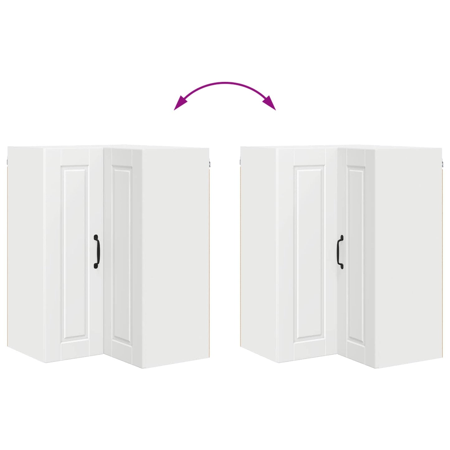 vidaXL Ντουλάπα Κουζίνας Λευκό 57 x 57 x 80 εκ. Επεξεργασμένο ξύλο