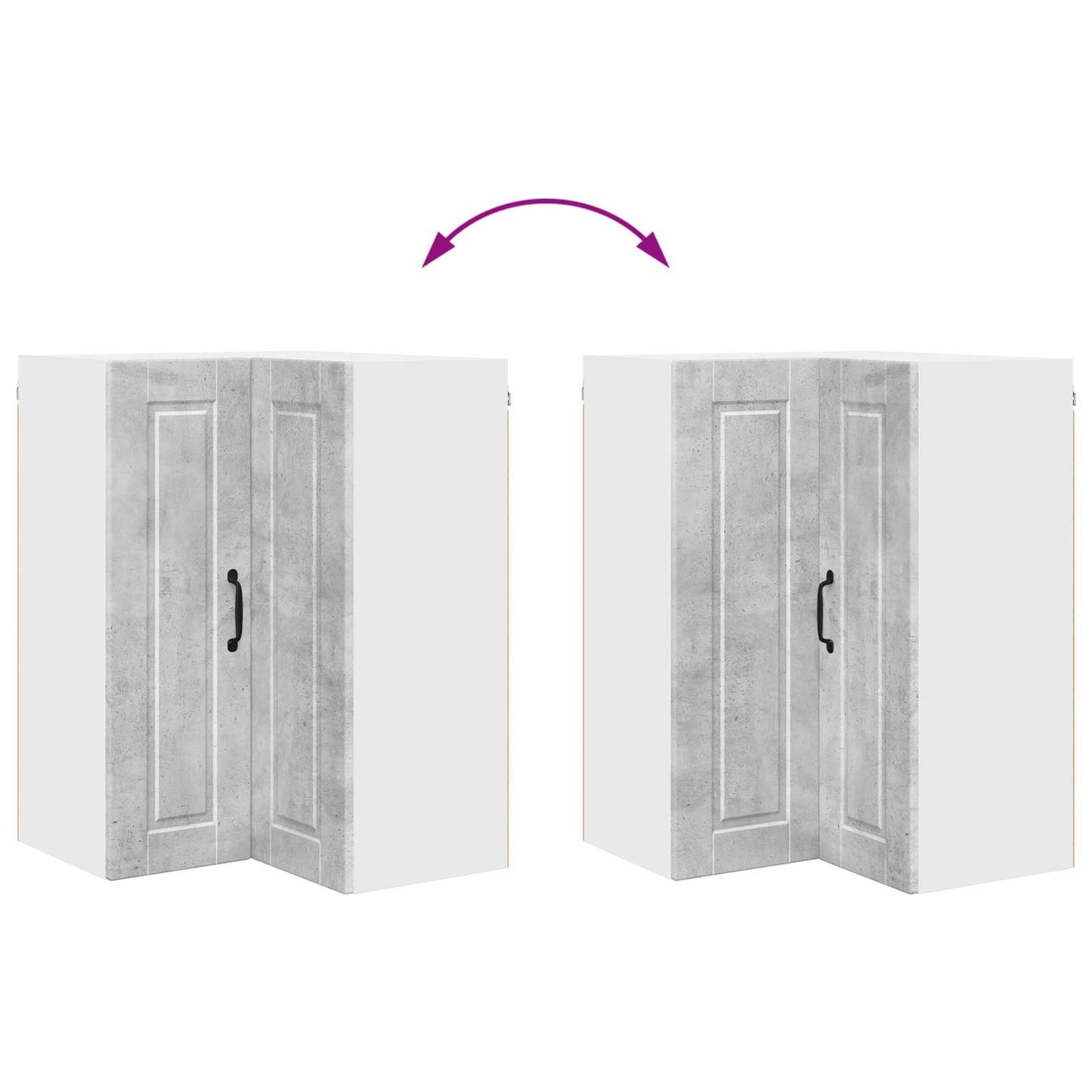 vidaXL Ντουλάπα Κουζίνας με ράφι Σκυρόδεμα Γκρι 57 x 57 x 80 εκ.