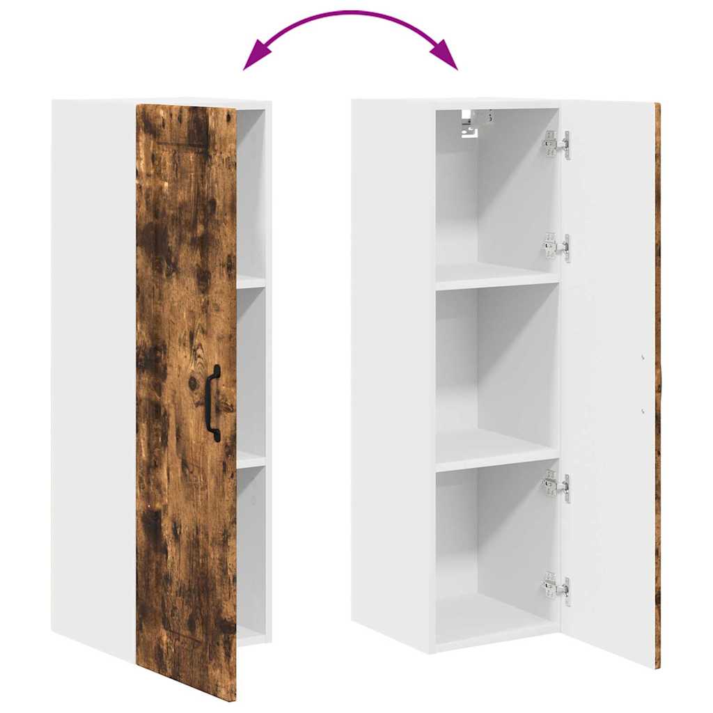 vidaXL Κρεμαστό ντουλάπι κουζίνας Καπνιστό Δρύς 30 x 31 x 100 εκ.