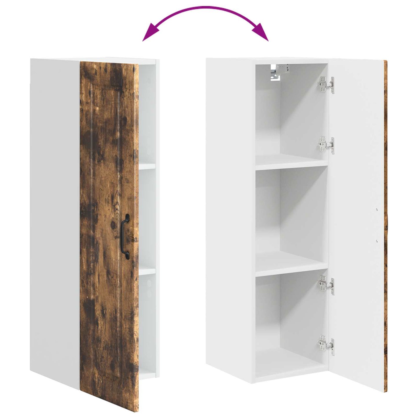 vidaXL Ντουλάπα Κουζίνας με ράφι Καπνιστό Δρύς 30 x 31 x 100 εκ.