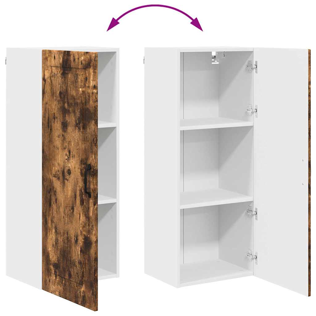 vidaXL Κρεμαστό ντουλάπι κουζίνας Καπνιστό Δρύς 40 x 31 x 100 εκ.