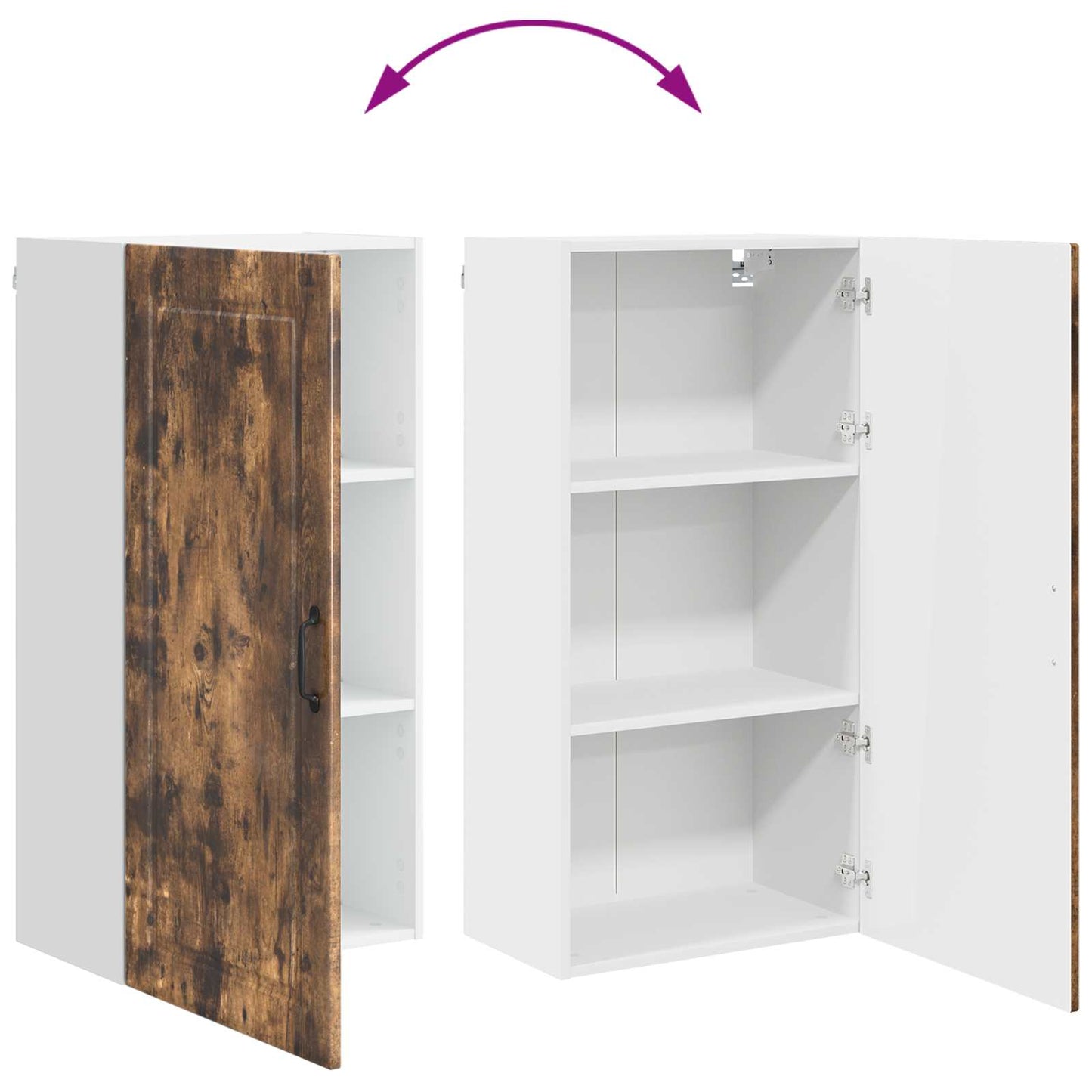 vidaXL Ντουλάπα Κουζίνας με ράφι Καπνιστό Δρύς 50 x 31 x 100 εκ.