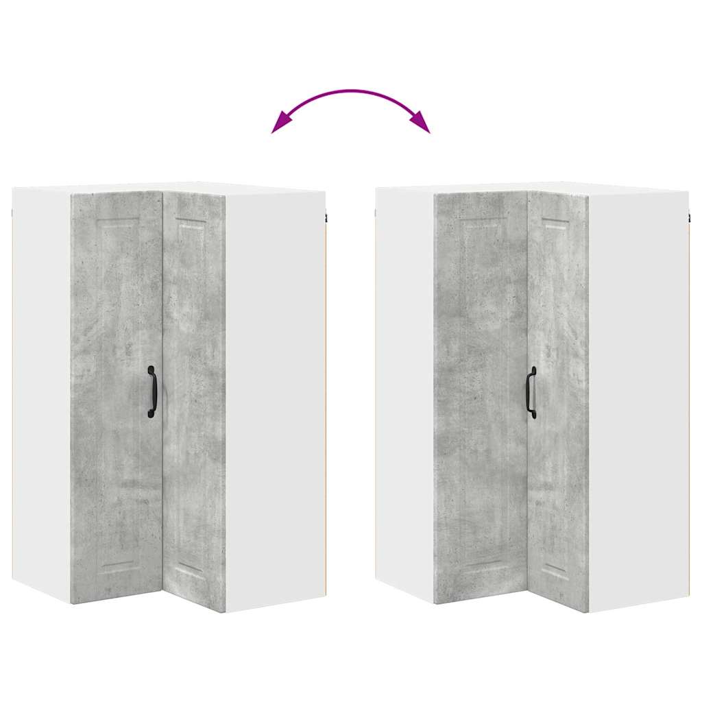 vidaXL Κρεμαστό ντουλάπι κουζίνας Σκυρόδεμα Γκρι 57 x 57 x 100 εκ.