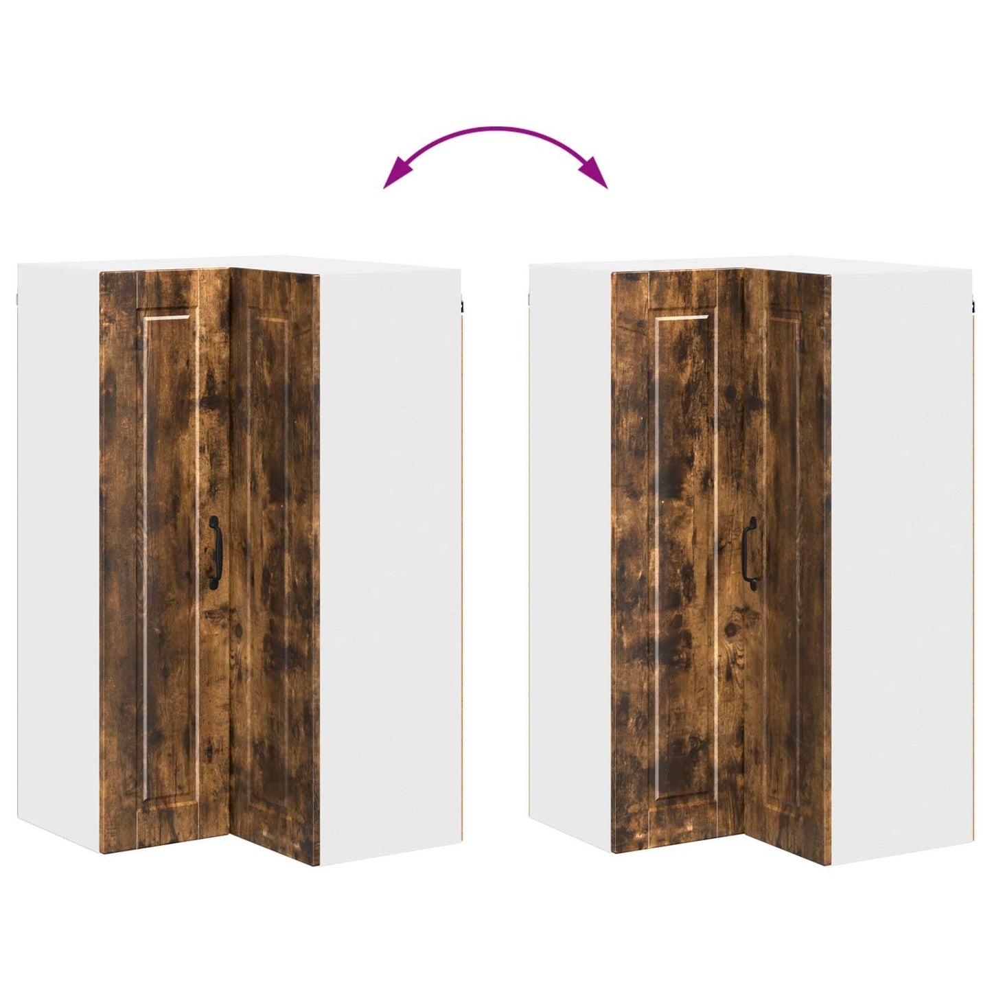 vidaXL Ντουλάπα Κουζίνας με ράφι Καπνιστό Δρύς 57 x 57 x 100 εκ.