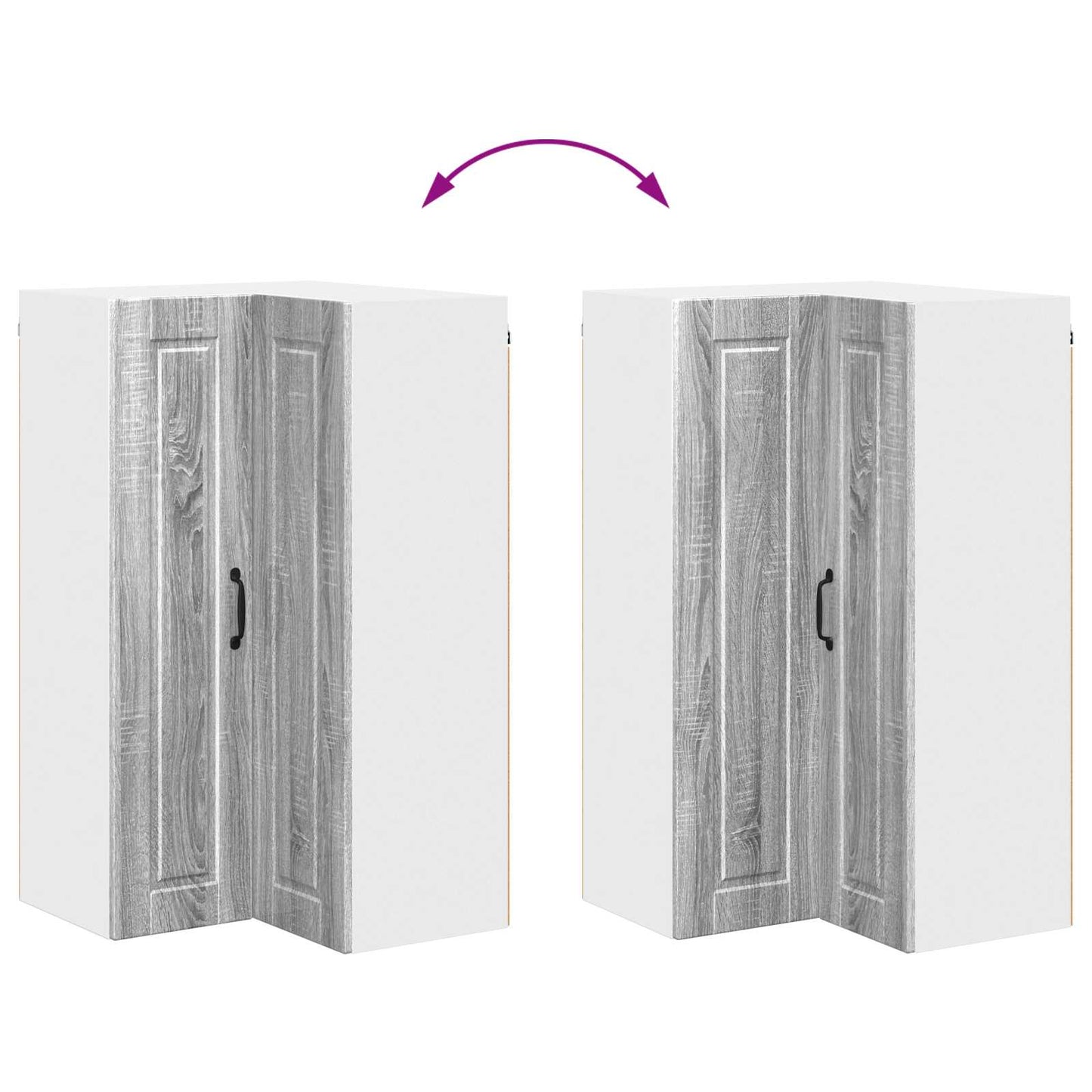 vidaXL Ντουλάπα Κουζίνας με ράφι Γκρίζο Σονομα 57 x 57 x 100 εκ.