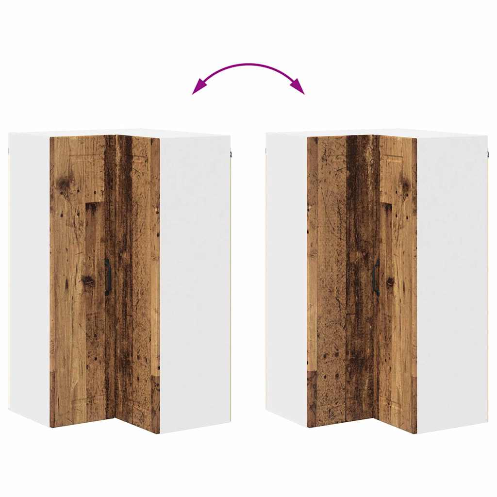 vidaXL Κρεμαστό ντουλάπι κουζίνας με ράφι Παλιό Ξύλο 57 x 57 x 100 εκ.