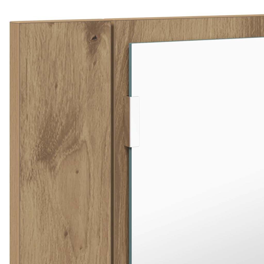 vidaXL Καθρέφτης Ντουλάπα Μπάνιου με ράφι Artisan Oak 80 x 12 x 45 εκ
