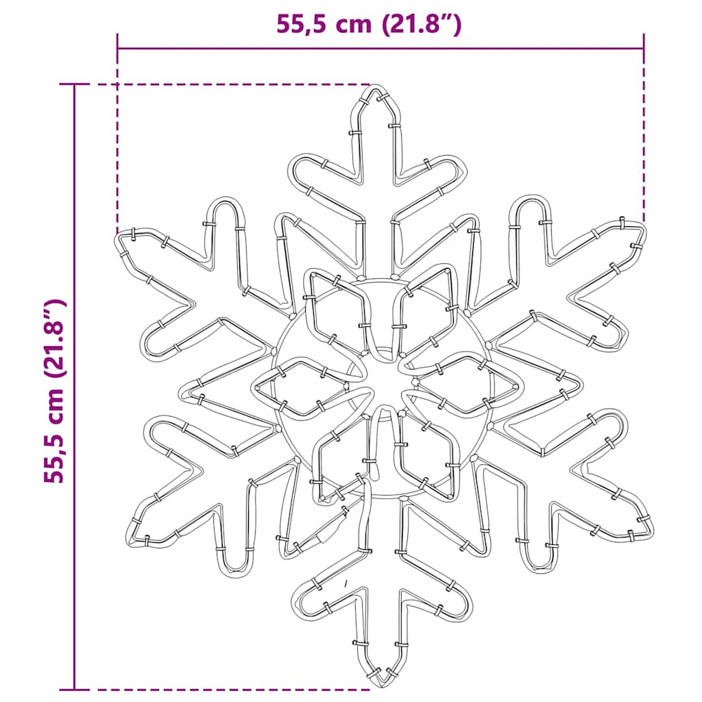 vidaXL Χριστουγεννιάτικη Νιφάδα Μπλε 55.5 x 55.5 x 0.75 εκ PVC