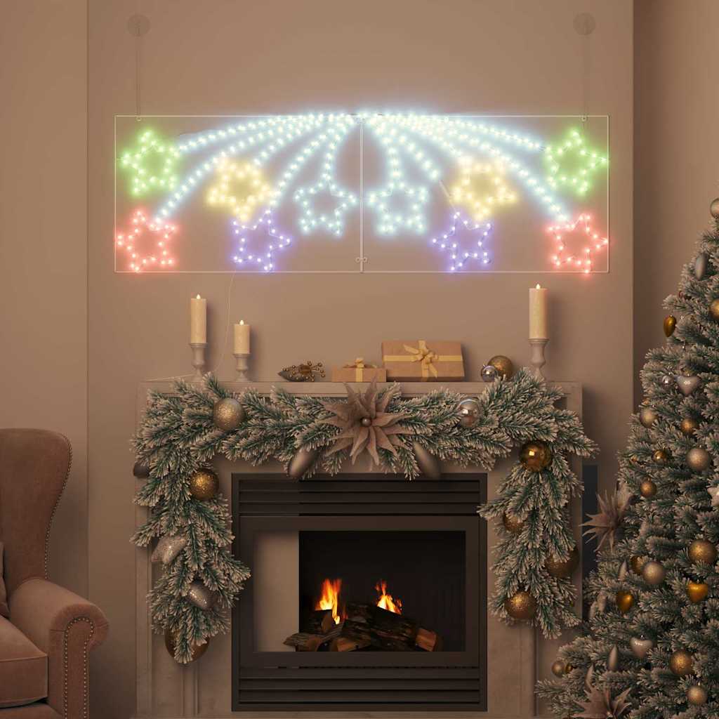 vidaXL Χριστουγεννιάτικο Αστέρι με 432 LED Πολύχρωμο 180 x 57 εκ PVC