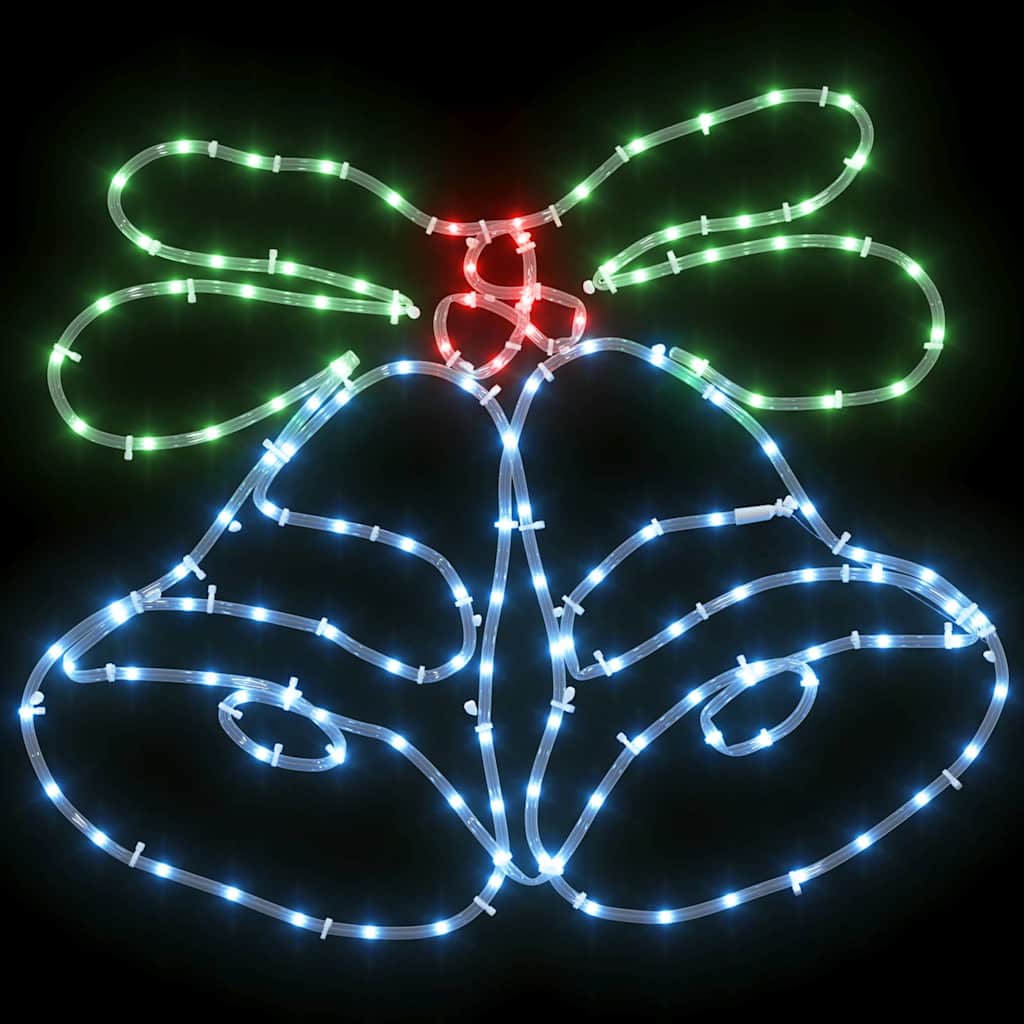 vidaXL Χριστουγεννιάτικη Καμπάνα με 144 LED Πολύχρωμο 56 x 46 εκ. PVC