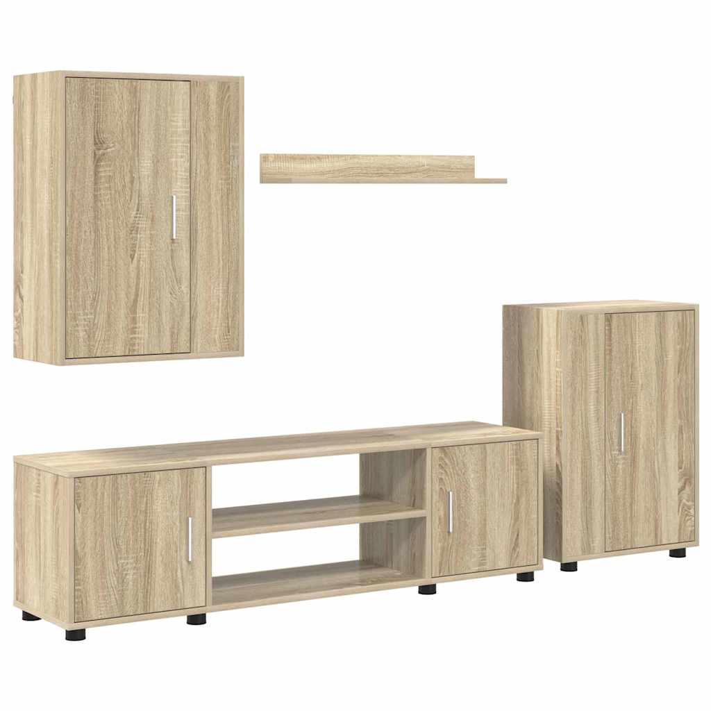 vidaXL Σετ 4 τεμαχίων για ντουλάπα τηλεόρασης 4 pcs Sonoma Δρυς