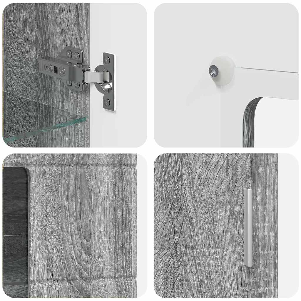 vidaXL Σετ επίπλου τηλεόρασης με συρτάρι FLORIN 3 pcs Γκρίζο Σονομα