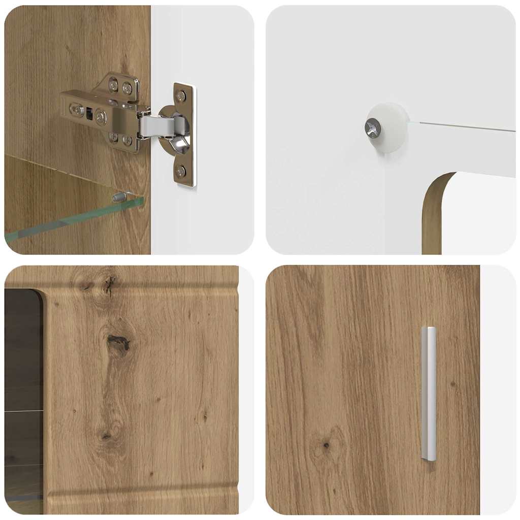 vidaXL Σετ επίπλου τηλεόρασης FLORIN 3 τμχ. Artisan Oak