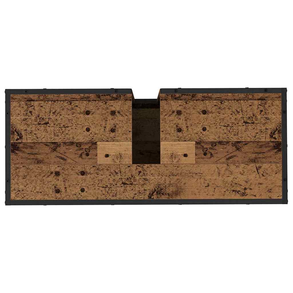 vidaXL Σετ Επίπλων Μπάνιου 4 τμχ. Παλιό Ξύλο 80 x 33 x 60 εκ