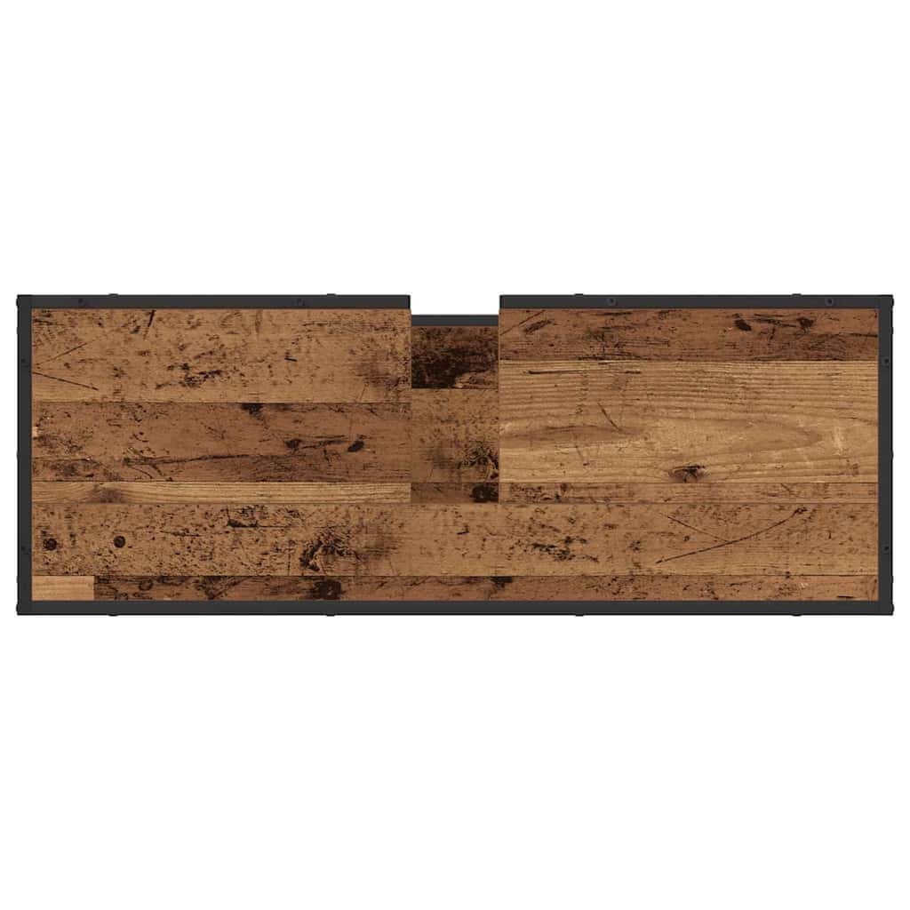 vidaXL Σετ Επίπλων Μπάνιου 4 τμχ. Παλιό Ξύλο 90 x 33 x 60 εκ.