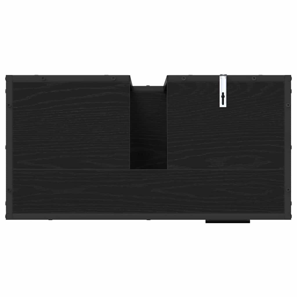 vidaXL Σετ Επίπλων Μπάνιου 4 τμχ. Μαύρη Οξυά 65 x 33 x 60 εκ