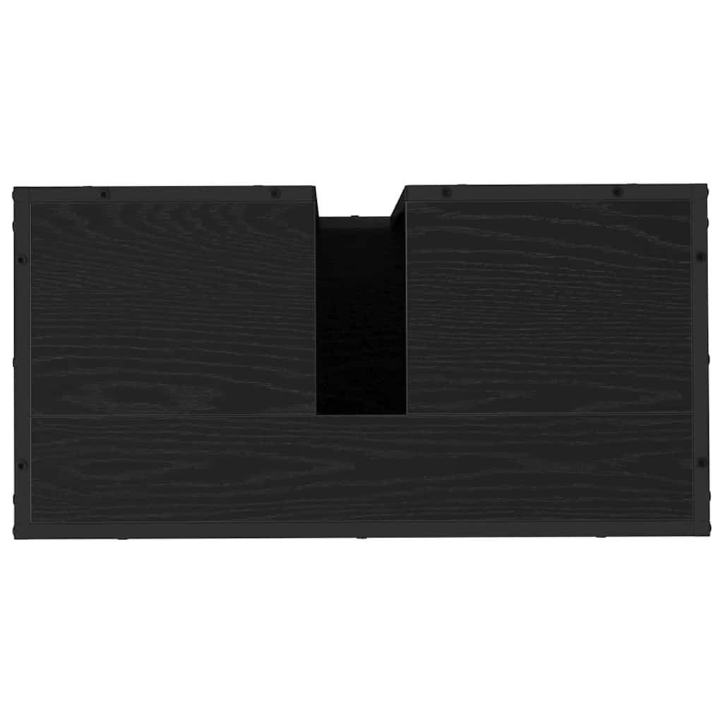 vidaXL Σετ Επίπλων Μπάνιου 4 τμχ. Μαύρη Οξυά 65 x 33 x 60 εκ