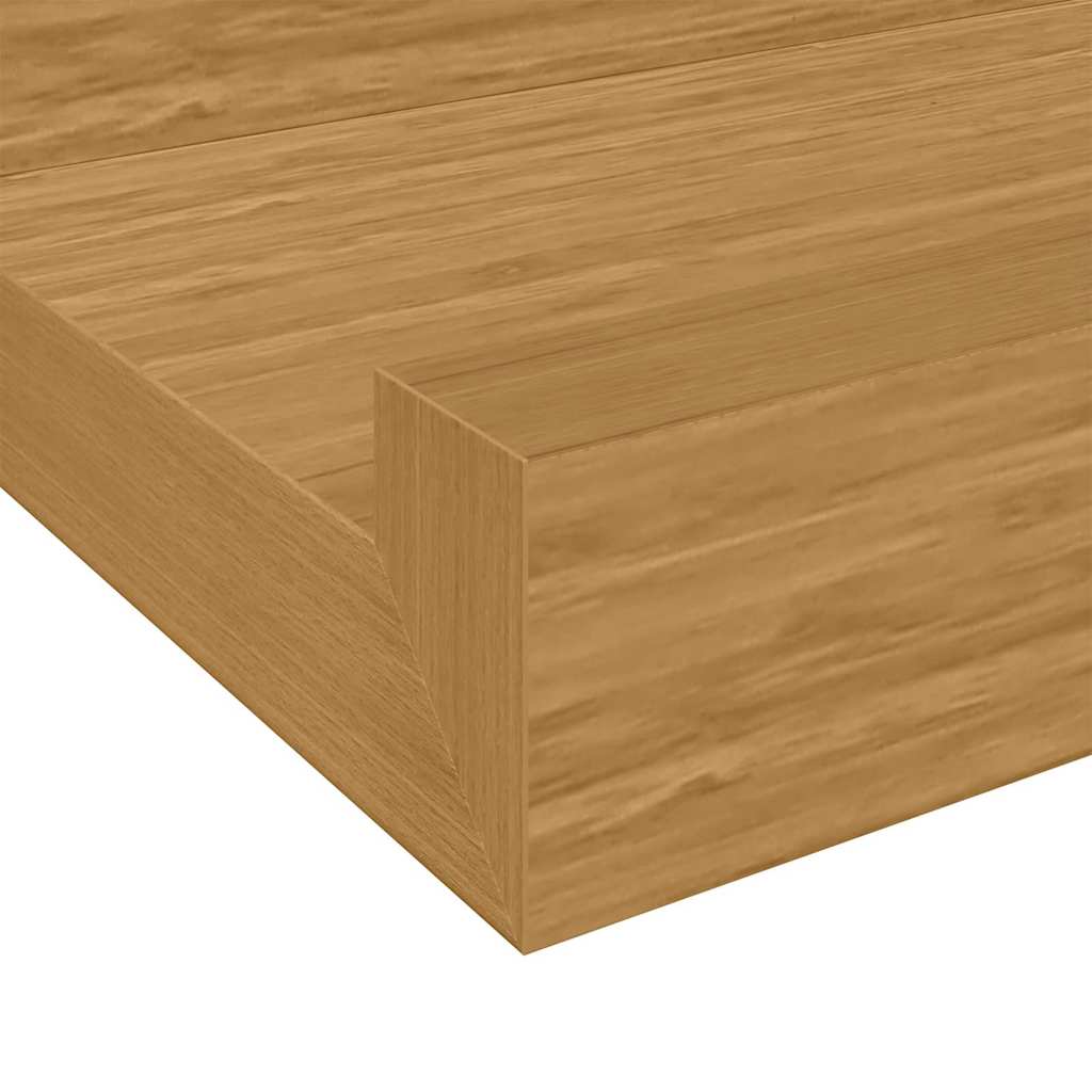 vidaXL Ράφι Τοίχου 2 τμχ. Μπεζ 100 x 9 x 3 cm Επεξεργασμένο Ξύλο