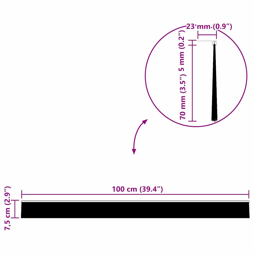 vidaXL Αυτοκόλλητες σφραγίδες πόρτας 12 pcs Λευκό 100 cm