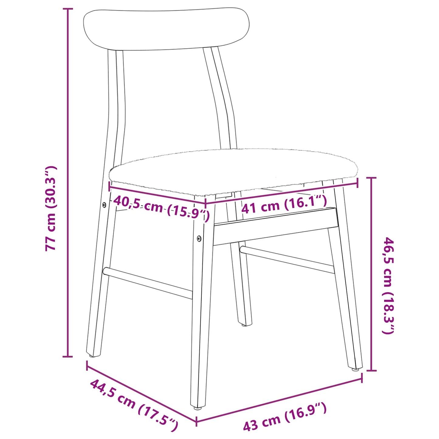 vidaXL Καρέκλα τραπεζαρίας 2 pcs Φυσικό και Ανοιχτό