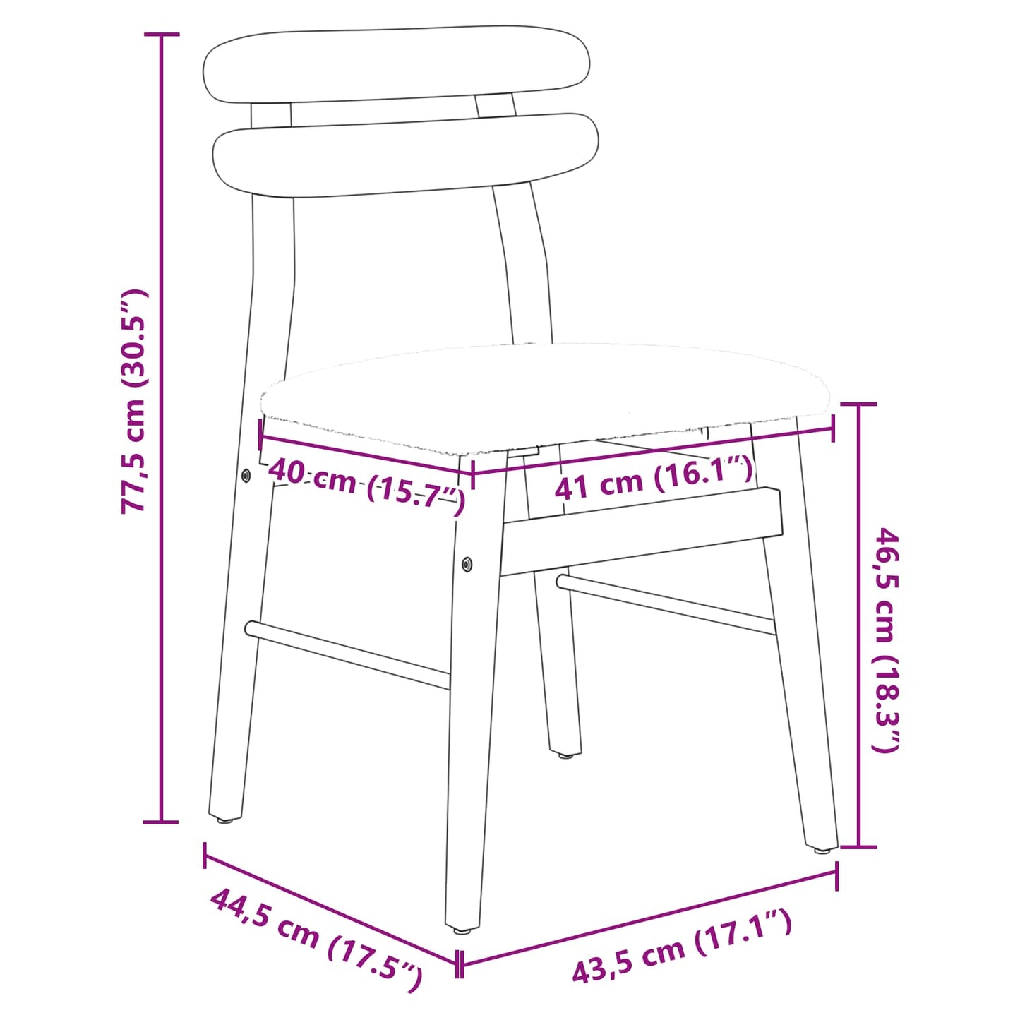 vidaXL Καρέκλα τραπεζαρίας 2 pcs Φυσικό και Ανοιχτό