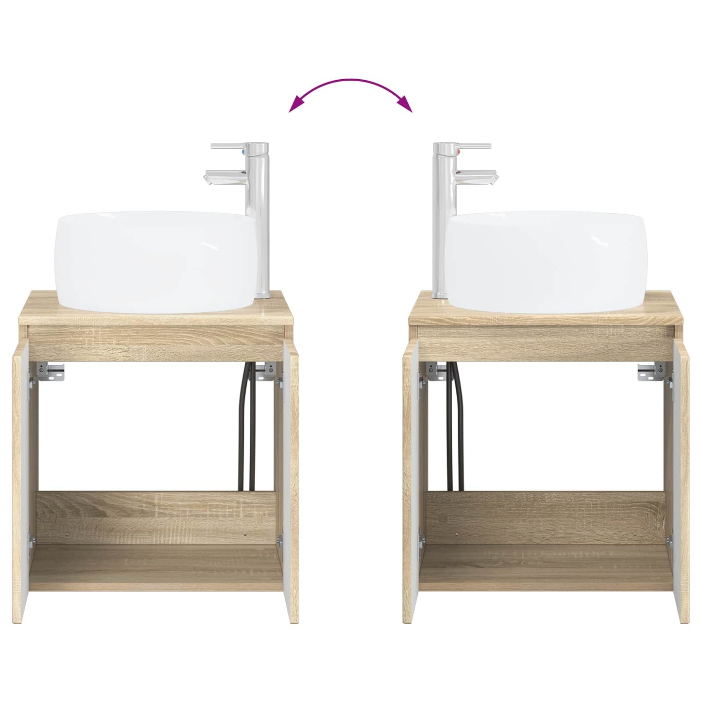 vidaXL Σετ Ντουλαπιών Μπάνιου 3 τμχ. Sonoma Δρυς 49,5 x 44,5 x 66 εκ