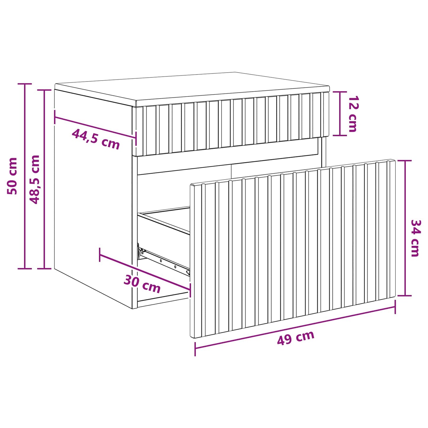 vidaXL Τοίχου Ντουλάπα Μπάνιου Artisan Δρυς 59 x 44,5 x 50 εκ