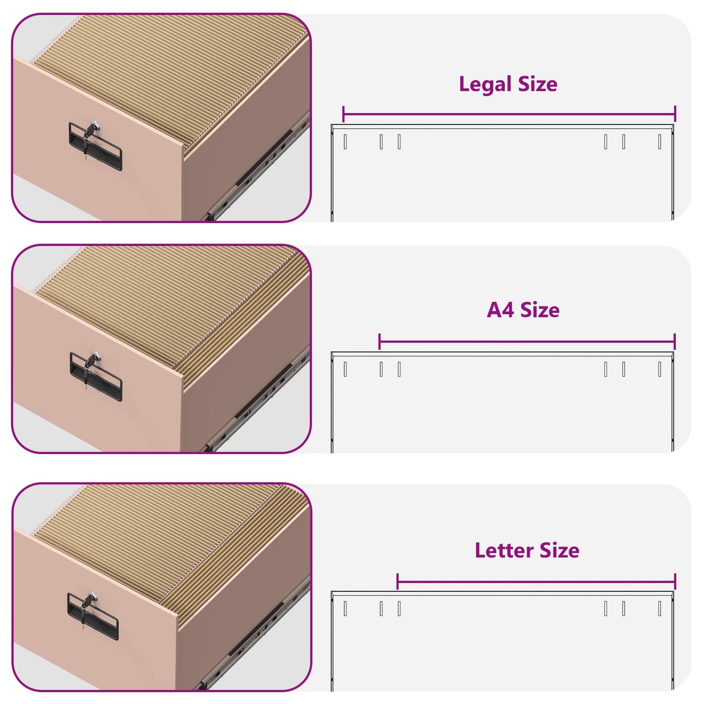 vidaXL Ντουλάπα Αρχείων με συρτάρι με ράφι 2 pcs Ροζ 44 x 50 x 139 εκ