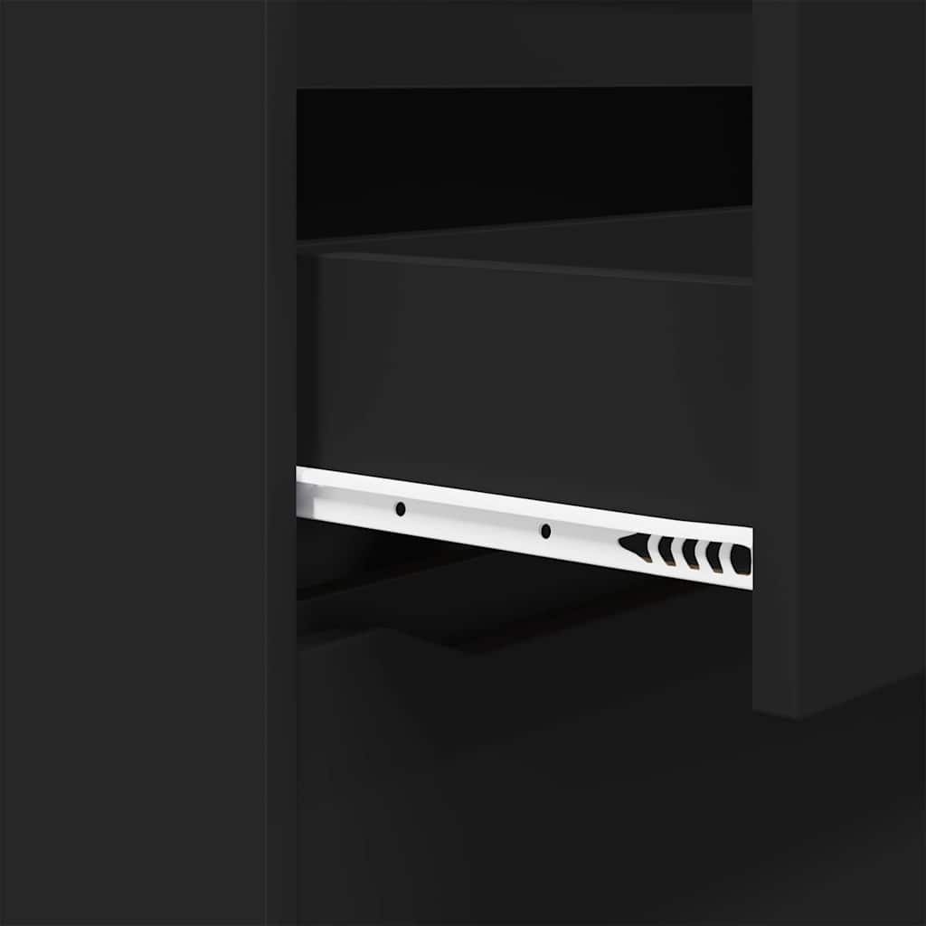 vidaXL Ντουλάπες Αποθήκευσης 2 pcs Μαύρο 60 x 48 x 105 εκ.