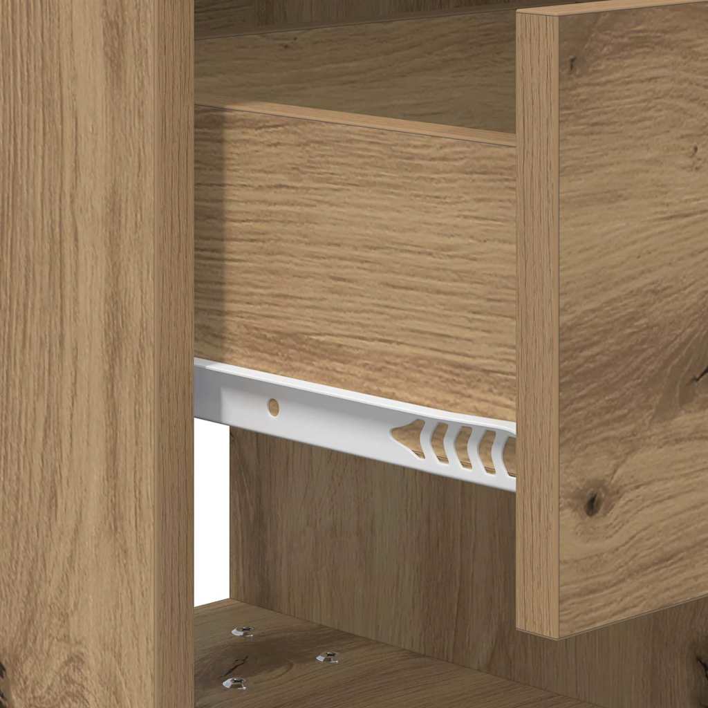 vidaXL Κομοδίνο Artisan Oak 40,5 x 40 x 48 εκ. Επεξεργασμένο Ξύλο