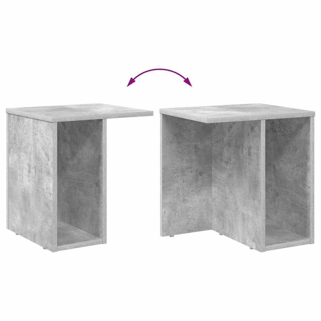vidaXL End Table 2 pcs Σκυρόδεμα Γκρι 37 x 32 x 40 εκ