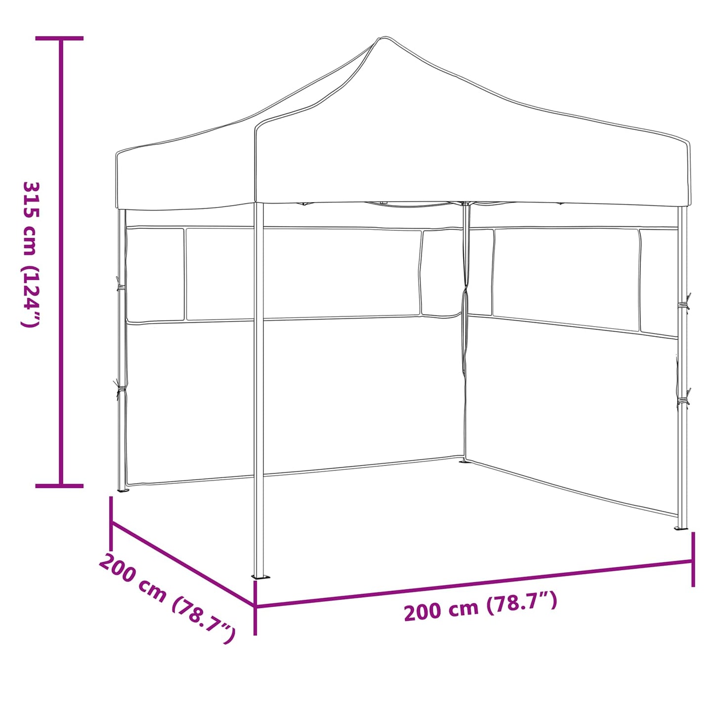 vidaXL Σκηνή Πάρτυ Κρεμ 200 x 200 x 315 εκ. Ύφασμα Όξφορντ