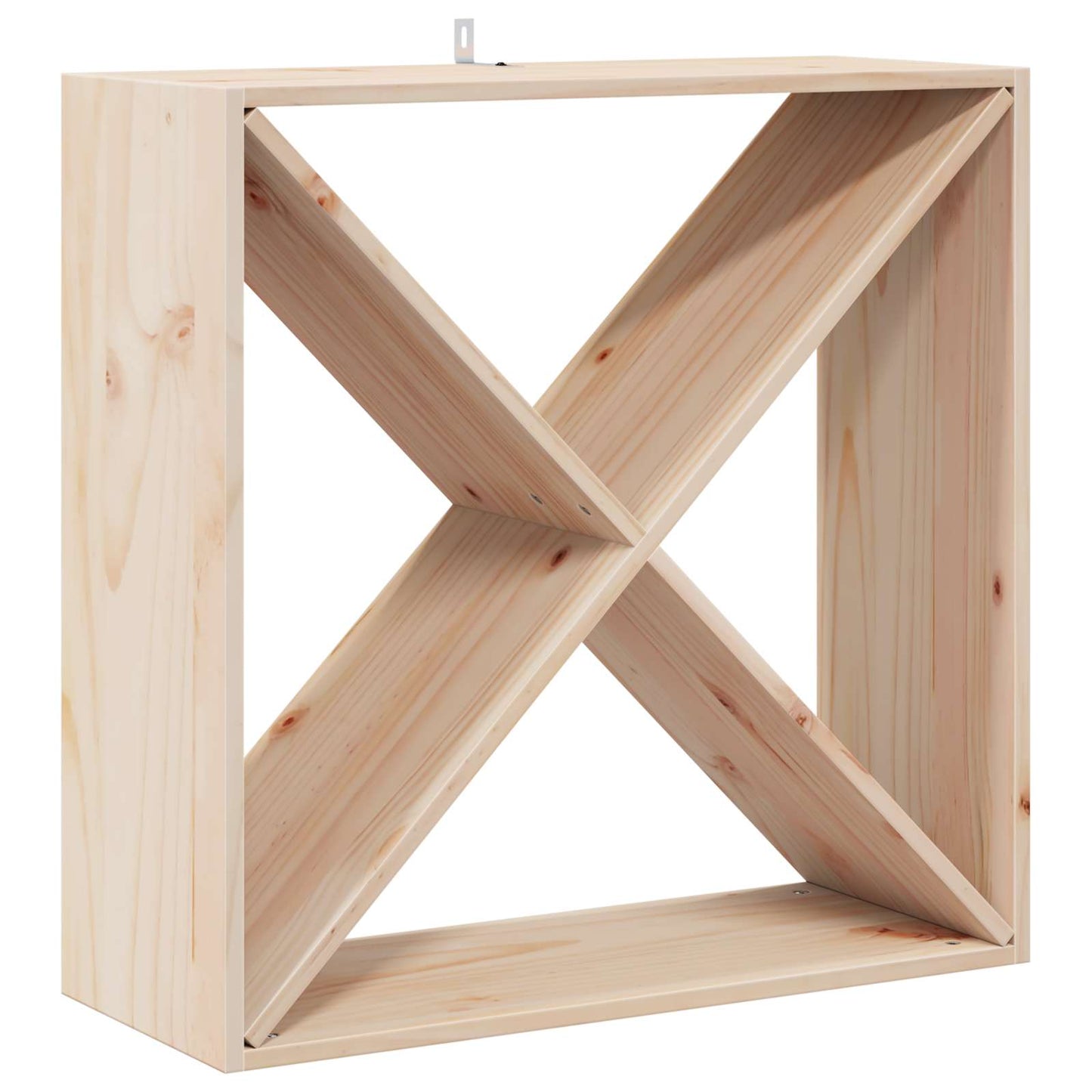 vidaXL Ράφι Κρασιού 2 pcs Φυσικό 62 x 25 x 62 cm Στερεά ξυλεία πεύκου