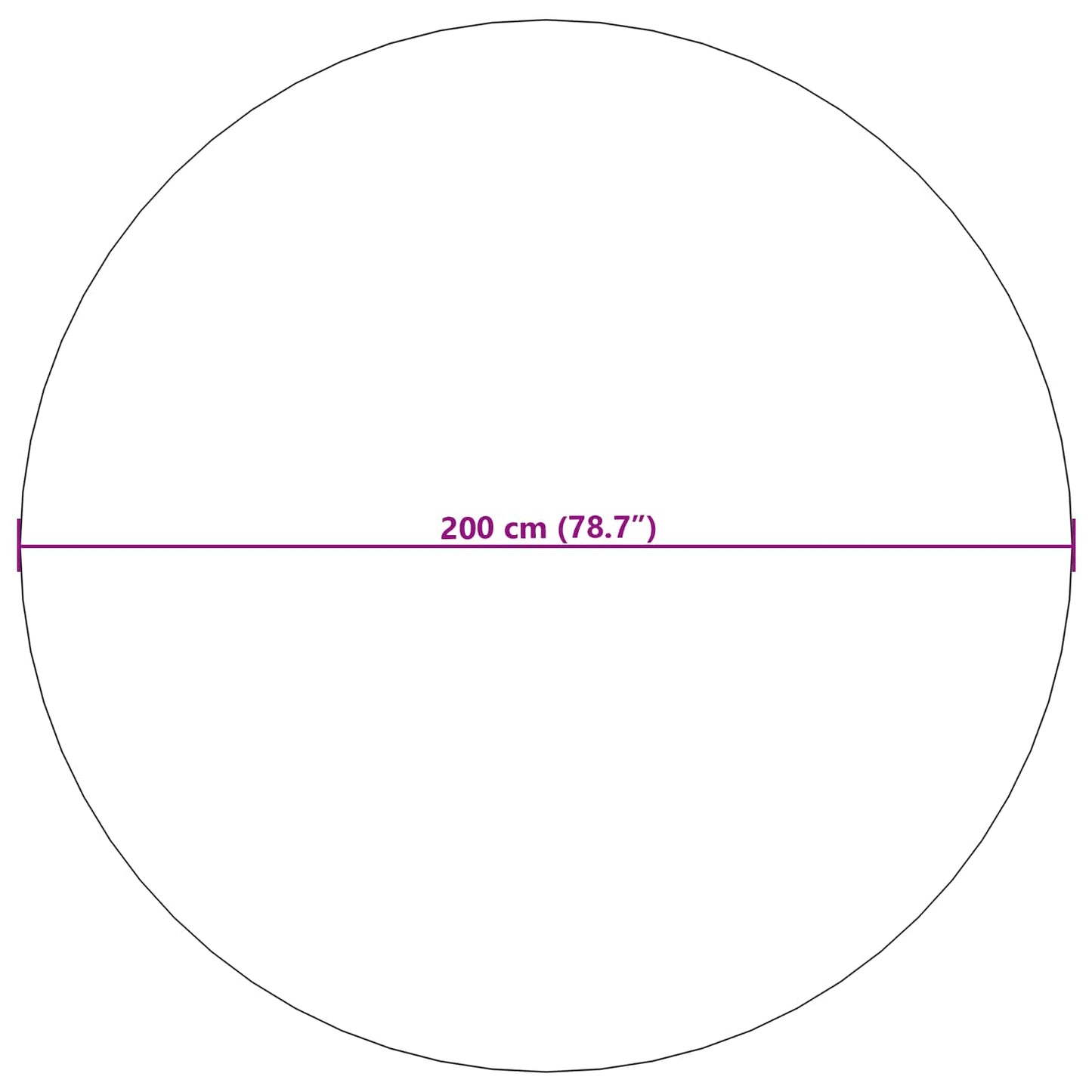 vidaXL Χαλιά χώρου Γύρος Φυσικό Ø 200 CM