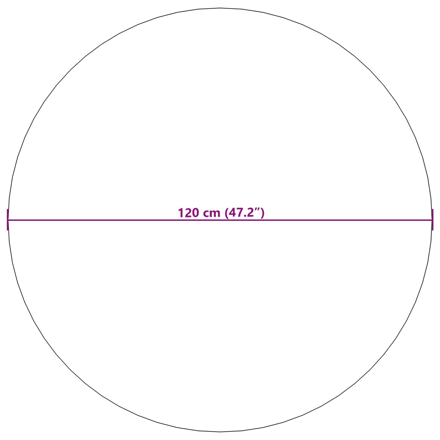 vidaXL Χαλιά χώρου Γύρος Κρεμ Ø 120 εκ.