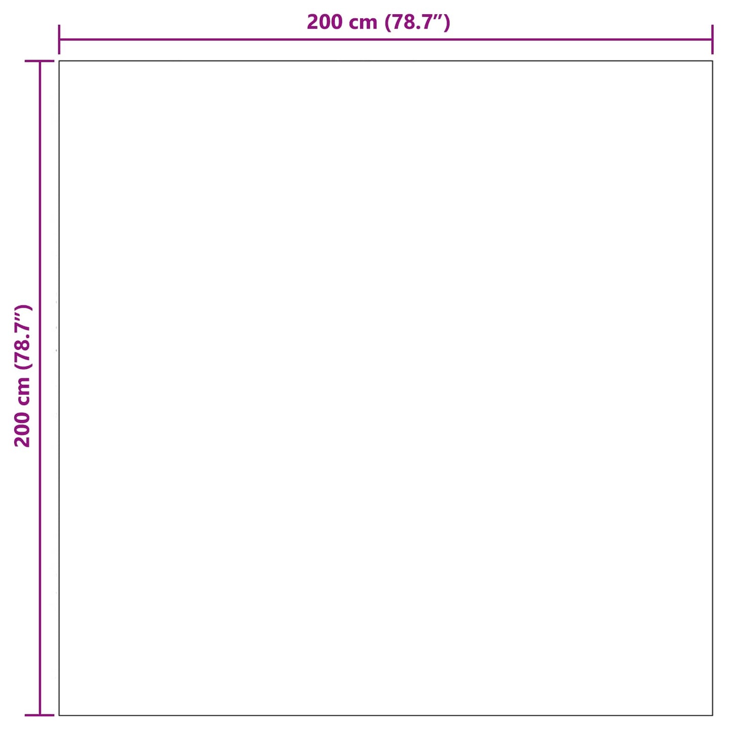 vidaXL Χαλιά χώρου τετράγωνο Μπεζ 200 x 200 cm