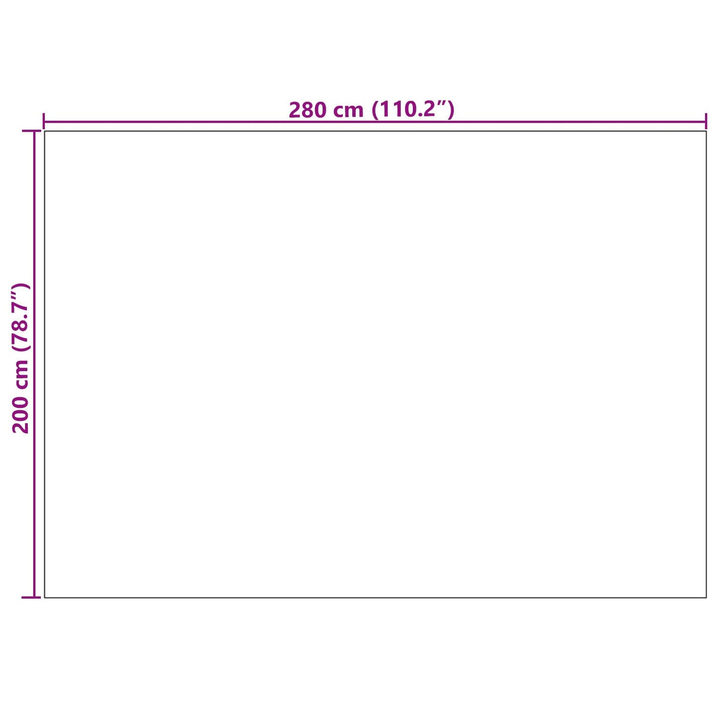 vidaXL Χαλιά χώρου Ορθογώνιος PALMERAS Πράσινο 280 x 200 εκ