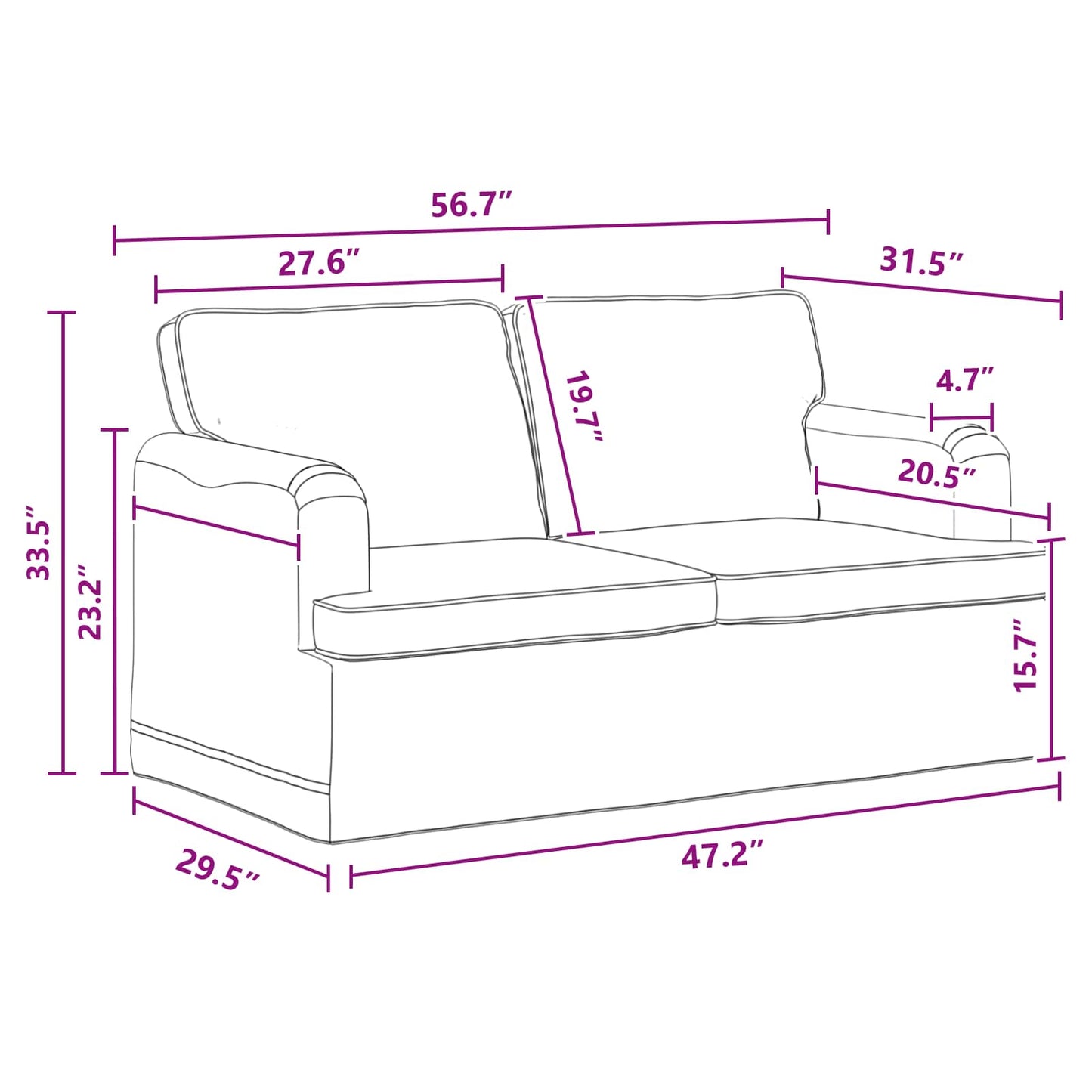 vidaXL Σετ Καναπέ 2 pcs Σκούρο Γκρι 144 x 80 x 85 εκ ύφασμα
